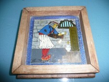 CERAMIQUE EN COULEURS SIGNEE