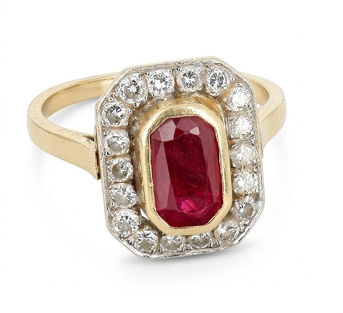 Bague cocktail jaune - en, or