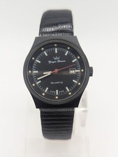 montre noir Yonger et Bresson quartz, date à 3h