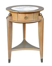 table de chevet en sycomore et bronze doré forme somno 1940