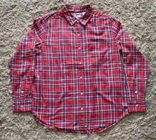 Chemise À Carreaux Écossaise Levi's Boyfriend Fit Rouge Bleu Taille M