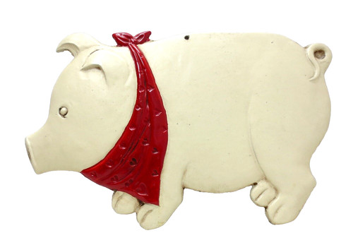 Metal piggy with - piggy, red