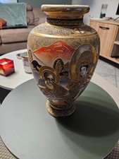 Paire de vases japonais Satsuma en céramique art asiatique