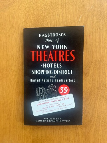 Vintage hagstrom map n - hagstrom's,