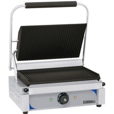 Grill Panini Casselin – Plaques Rainurées Fonte – 2200W – Inox Professionnel