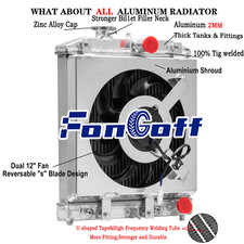 2-Rangées Radiateur Shroud