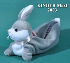 Kinder Maxi 2003, peluche lapin trousse sans BPZ