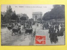 cpa PARIS en 1912 Transport Circulation ATTELAGE VOITURE CALÈCHE Belle Animation