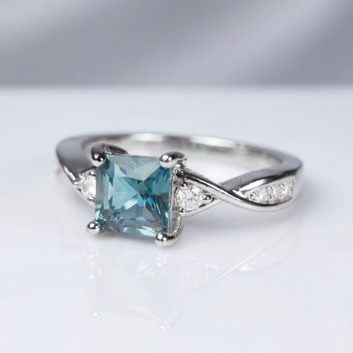Bague plaqué argent - , pierre