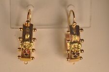 BOUCLES PENDANTS D'OREILLES POISSARDES OR MASSIF 18K BIJOU REGIONAL DAUPHINE