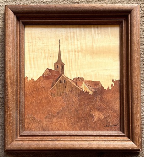 Tableau marqueterie paysage - en,