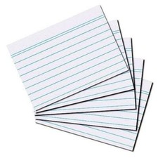 [Ref:1150606] HERLITZ Pqt de 100 Fiches bristol 170g A6 lignées Blanc