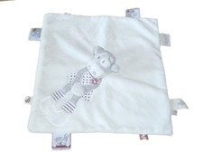 Doudou plat VACHE Blanche
