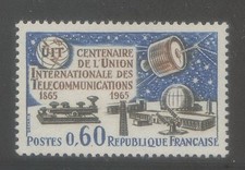 France 1965 MNH**ITU Centenary/Early Bird Satellite/Space/Morse Key/Communicatio