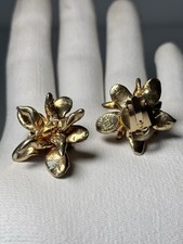 Clips D’oreilles GAVILANE PARIS Doré Or Fleur Plante Boucles