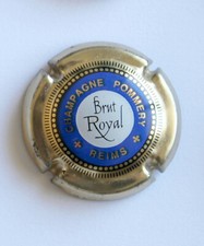 ANCIENNE PLAQUE DE MUSELET, CAPSULE DE CHAMPAGNE - POMMERY BRUT ROYAL OR ET BLEU