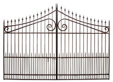 Portail En Fer Plein Finition Vieillie L402xPR10xH288 Cm. Fabriqué En Italie