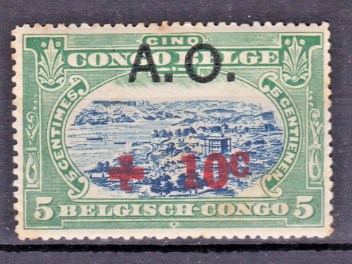 Timbre congo belge - congo, surcharge