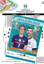 #12 FRANCE ALLEMAGNE 15 juin 2021 EURO-2020 FAN prg + feuille d'équipe officielle