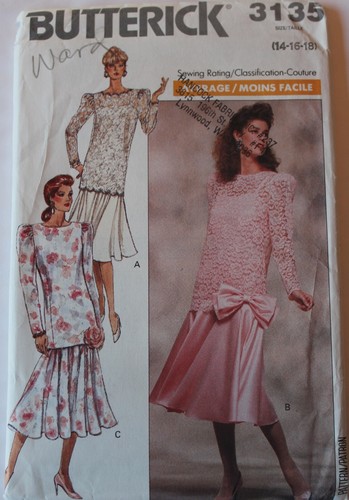 Uncut vtg butterick - uncut, 3135