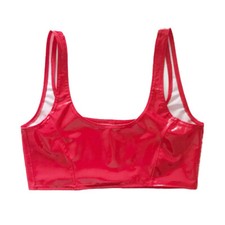 Femme Simili Cuir Verni Latex