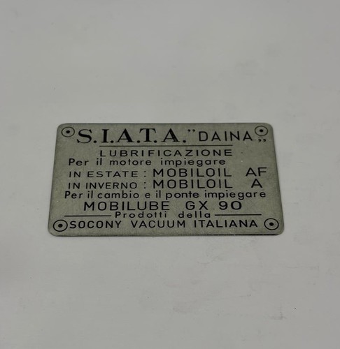 Data plate fiat sign - fiat,