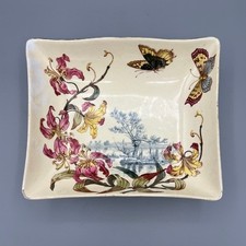 plat luneville en terre de fer polychrome