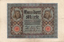 billet ALLEMAGNE 100 Mark Berlin 1 novembre 1920  - lettre D