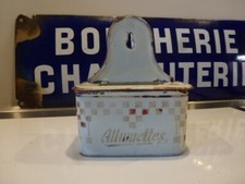 ancienne boite allumettes émaillée Lustucru