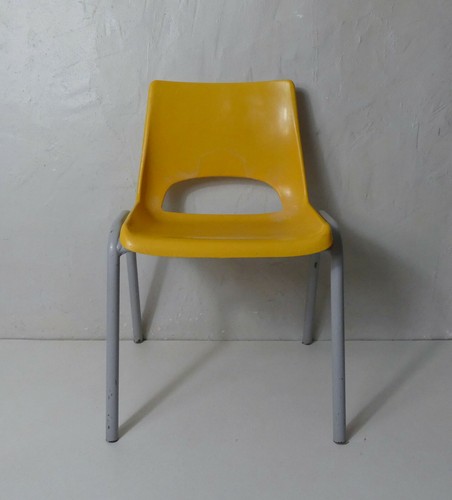 Chaise enfant plastique jaune - plastique,