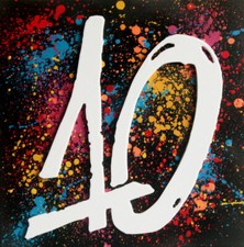 10 dix ten colors tableau expressionnisme abstrait pop art painting french CLALY