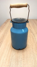 Ancien bidon de lait allemand en métal émaillé. Germany 23 cm