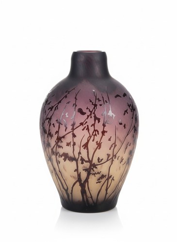 Vase verre gravé à - vase,