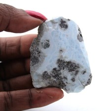 Plaque larimar semi-poli 30gr 50mm République dominicaine