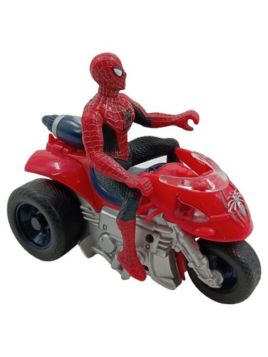 Figurine spiderman moto rouge - figurine,
