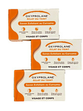 SAVON OXYPROLANE LOT DE 3 BOITES VISAGE CORPS EXFOLIANT ÉCLAIRCISSANT AU CURCUMA