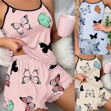 Combinaison pyjama femme avec coupe d��contract��e motif papillon gilet d��contr