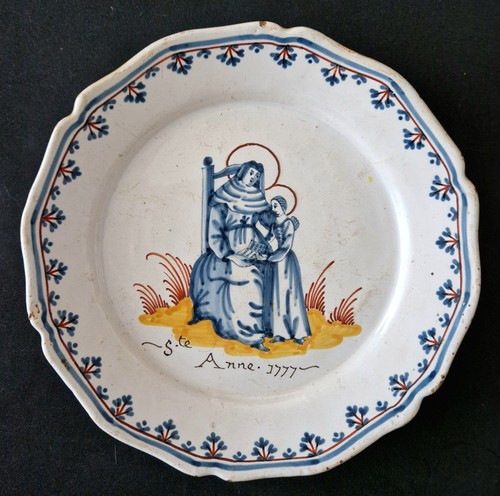 Assiette faience patronymique - assiette,
