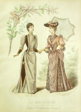 Gravure Mode illustree 1891 #