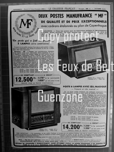 Postes radio manufrance - postes, tsf