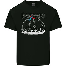 T-Shirt En Coton Narwars Narwhal Parodie Baleine Pour Hommes
