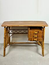 Bureau en rotin vintage 1960