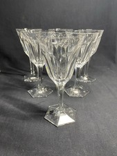 6 verres à vin en cristal de Baccarat modèle Malmaison 14,9 cm