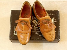 chaussure femme 36,5 (4)  BALLY fauve & vert cuir TBE golf vintage sport & ville