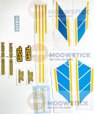 kit deco autocollant sticker autocollants Yamaha Ténéré 125 (moto bleue ) 1990