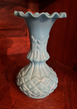 Ancien vase opaline bleu - opaline,