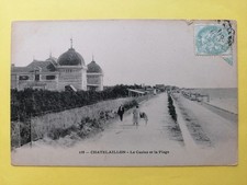 cpa CHATELAILLON Charente Maritime Le CASINO et la PLAGE Animés Charrette à Bras
