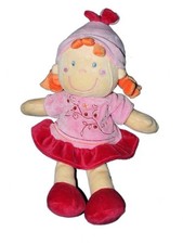 Doudou Fille robe rose rouge bordeaux Lutin Vêtir 30 cm 579/7781