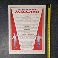 MECCANO /HORBY   AFFICHE DE MAGASIN " les plus beaux jouets ' 24 cm x 32 cm