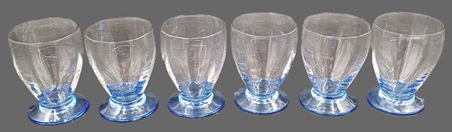 Lot verres bleutés - de,